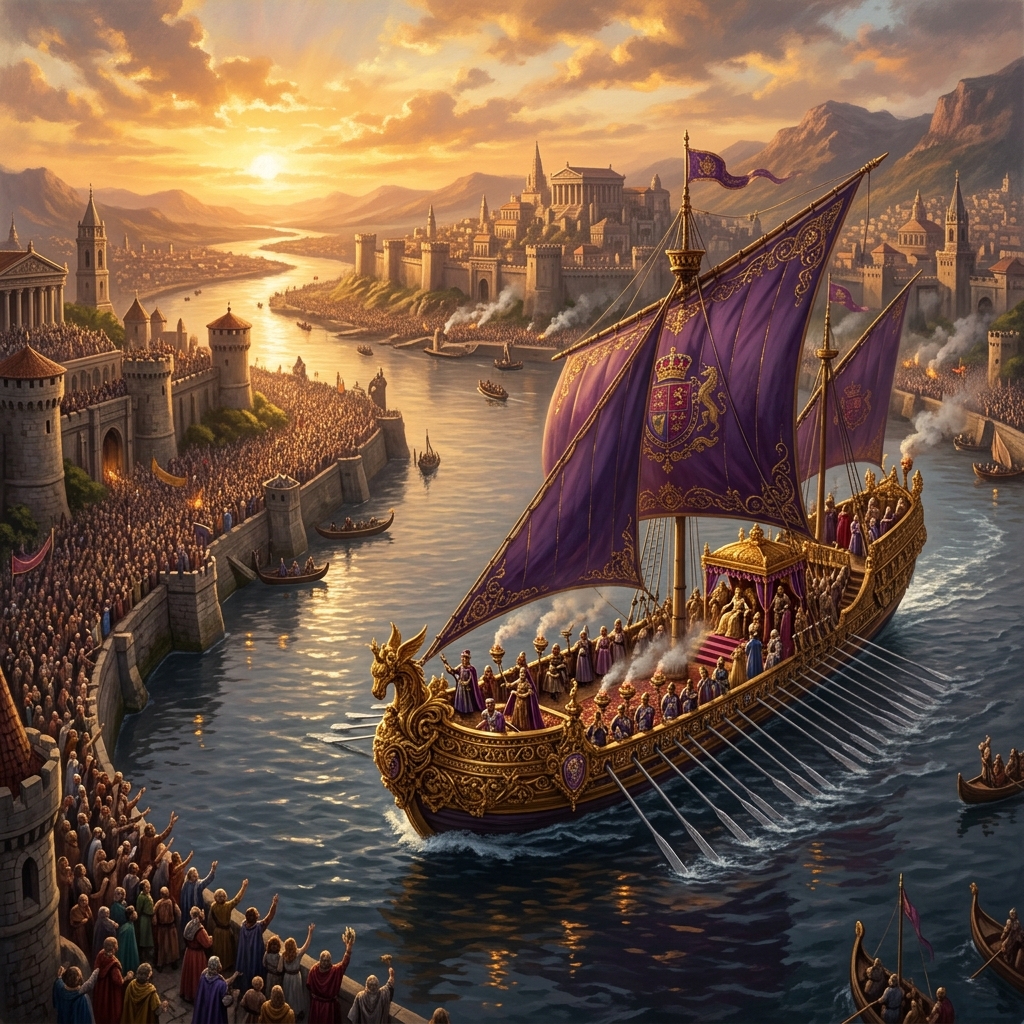 Cleopatra's golden barge